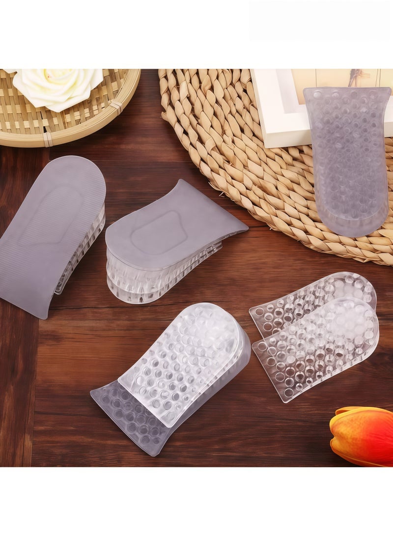 نعل داخلي لزيادة الطول، نعل داخلي لزيادة الطول بمقدار 1.6 بوصة للرجال، وسادة رفع كعب نصفية داعمة لقوس القدم وممتصة للصدمات للرجال، يمكن ارتداؤها مع الجوارب، نعل داخلي مريح وجيد التهوية لزيادة الطول - Image 4